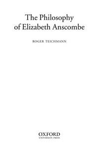 The Philosophy of Elizabeth Anscombe