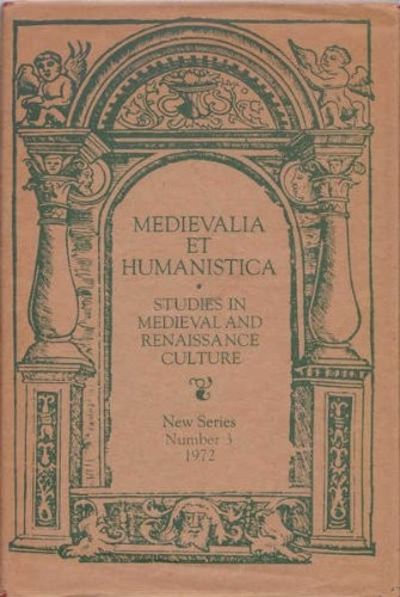 Medievalia et Humanistica: Studies in Medieval & Renaissance Culture: