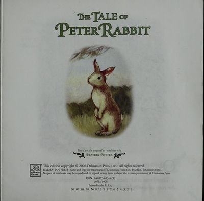 The Tale of Peter Rabbit: Based on the Original Art and Story by Beatrix Potter