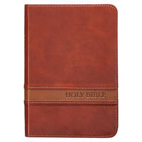 KJV Holy Bible, Compact Large Print Faux Leather Red Letter Edition - Ribbon Marker, King James...