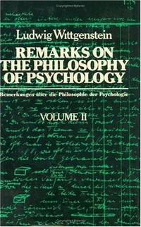 Remarks on the Philosophy of Psychology. 2 Volumes as a Set