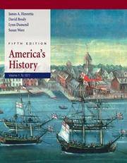 America's History: Volume I: to 1877