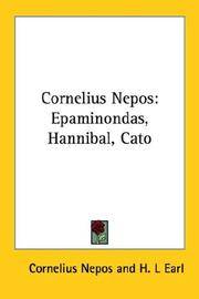 image of Cornelius Nepos: Epaminondas, Hannibal, Cato