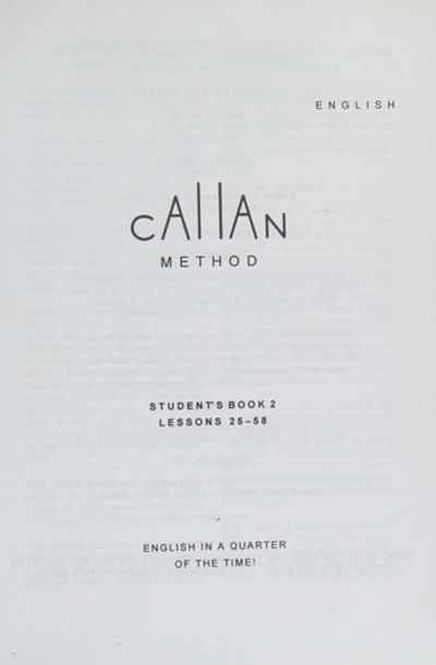 The new CALLAN METHOD STUDENT'S BOOK 1-11巻セット Callan A2