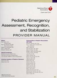 PEARS Provider Manual: Pediatric Emergency Assessment Recognition and Stabilization Professonal