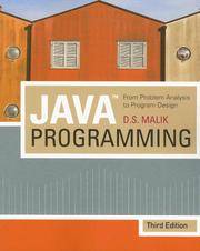 image of Java(TM) Programming: From Problem Analysis To Program Design