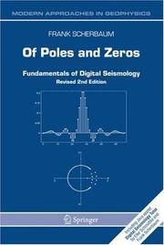 Of Poles and Zeros: Fundamentals of Digital Seismology (Modern Approaches in Geophysics)
