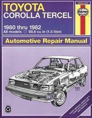 Toyota Corolla Tercel Automotive Repair Manual, 1980-1982