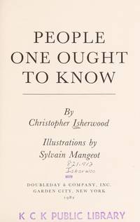 People One Ought to Know by Christopher Isherwood; Sylvain Mangeot - 1982-12