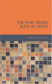 image of The Pony Rider Boys in Texas: Or- The Veiled Riddle of the Plains