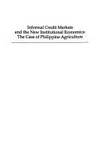 Informal Credit Markets and the New Institutional Economics: The Case of Philippine Agriculture by Pan A Sagrario L. & Yotopoulos - Paperback - First Edition - 1991 - from SCIENTEK BOOKS (SKU: EC-86)