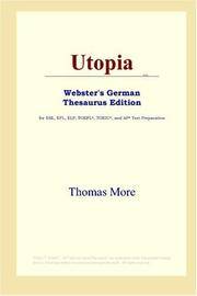 image of Utopia (Webster's German Thesaurus Edition)