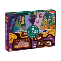 Forest Above & Below 100 Piece Double-Sided Puzzle from Mudpuppy - Two Fun Puzzles in One!, Colorful Illustrations of Your Favorite Forest Animals, 22 x 16.5, Ages 6+