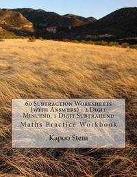 60 Subtraction Worksheets (with Answers) - 2 Digit Minuend, 1 Digit Subtrahend: Maths Practice...