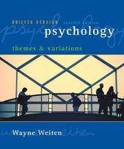 image of Psychology : themes and variations Briefer Version 7th Edition