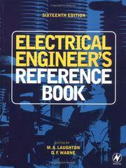 Electrical Engineer's Reference Book, Sixteenth Edition by Editor-M. A. Laughton; Editor-D.F. Warne - Hardcover - 2002-10-29 - from usabooks2010 (SKU: USREM2750)