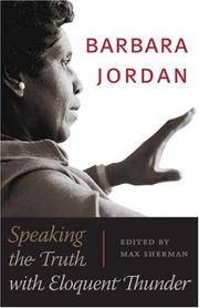 cover of BARBARA JORDAN Speaking the Truth WIth Eloquent Thunder