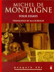 Four Essays: Michel de Montaigne (Penguin 60s) by Montaigne, Michel de; Screech, M. A. [Editor]; Screech, M. A. [Translator]; - 1995-09-01