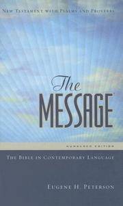cover of The Message: The Bible in Contemporary Language: Numbered Edition--New Testament, Psalms & Proverbs