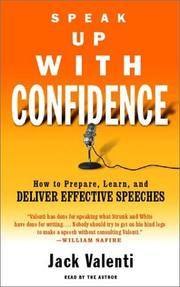 Speak Up with Confidence by Jack (Read by) Valenti - Abridged - 2002 - from Red Rover Do Over (SKU: Alibris.0017905)