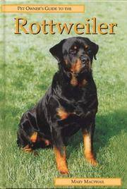 Pet Owner&#039;s Guide to the Rottweiler by Mary MacPhail - 1993