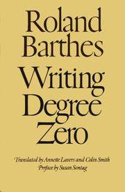 cover of Writing Degree Zero