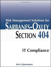 Risk Management Solutions for Sarbanes-Oxley Section 404 IT Compliance