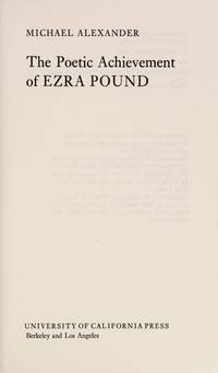 The Poetic Achievement of Ezra Pound