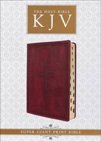KJV Holy Bible, Super Giant Print Faux Leather Red Letter Edition - Thumb Index & Ribbon...
