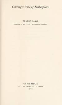 Coleridge: Critic of Shakespeare