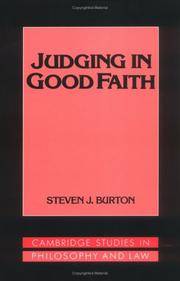 Judging in Good Faith (Cambridge Studies in Philosophy and Law)