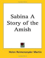 Sabina a Story of the Amish