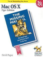 MAC OS X: The Missing Manual, Tiger Edition