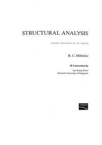 Structural Analysis by Hibbeler, R. C - 2005-01-01