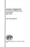 George Meredith: An Annotated Bibliography, 1925-1975 (Reference Library of the Humanities, Vol. 99)