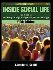 Inside Social Life: Readings in Sociological Psychology and Microsociology