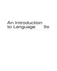 An Introduction to Language 9th Edition