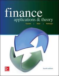cover of Finance: Applications and Theory (Mcgraw-hill / Irwin Series in Finance, Insurance and Real Estate)