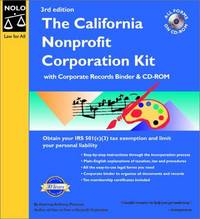 The California Nonprofit Corporation Kit with CDROM Mancuso, Anthony