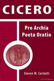 image of Cicero: Pro Archia Poeta Oratio (Latin Edition)