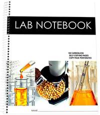 Lab Notebook Spiral Bound 100 Carbonless Pages (Copy Page Perforated) : Carbonless Pages-Copy...