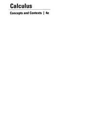 Calculus Concepts and Contexts