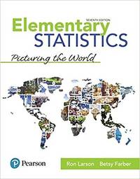 cover of Elementary Statistics: Picturing the World 7th Edition Student Edition