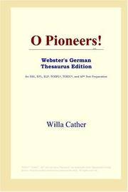 cover of O Pioneers! (Webster's German Thesaurus Edition)