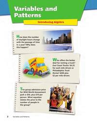Variables & Patterns: Introducing Algebra (Connected Mathematics 2 / Grade 7, Teacher's Guide)