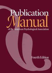 image of Publication Manual of the American Psychological Association