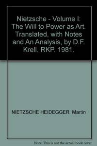 image of Nietzsche: The Will to Power as Art Volume 1
