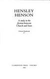 HENSLEY HENSON: A Study in the Friction Between Church and State.