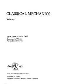 Classical Mechanics, Volume 2 by Edward A. Desloge - 1982-03-23