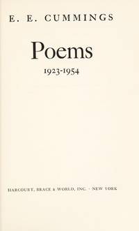 Poems, 1923-1954 by E. E. Cummings - 2005-08-01